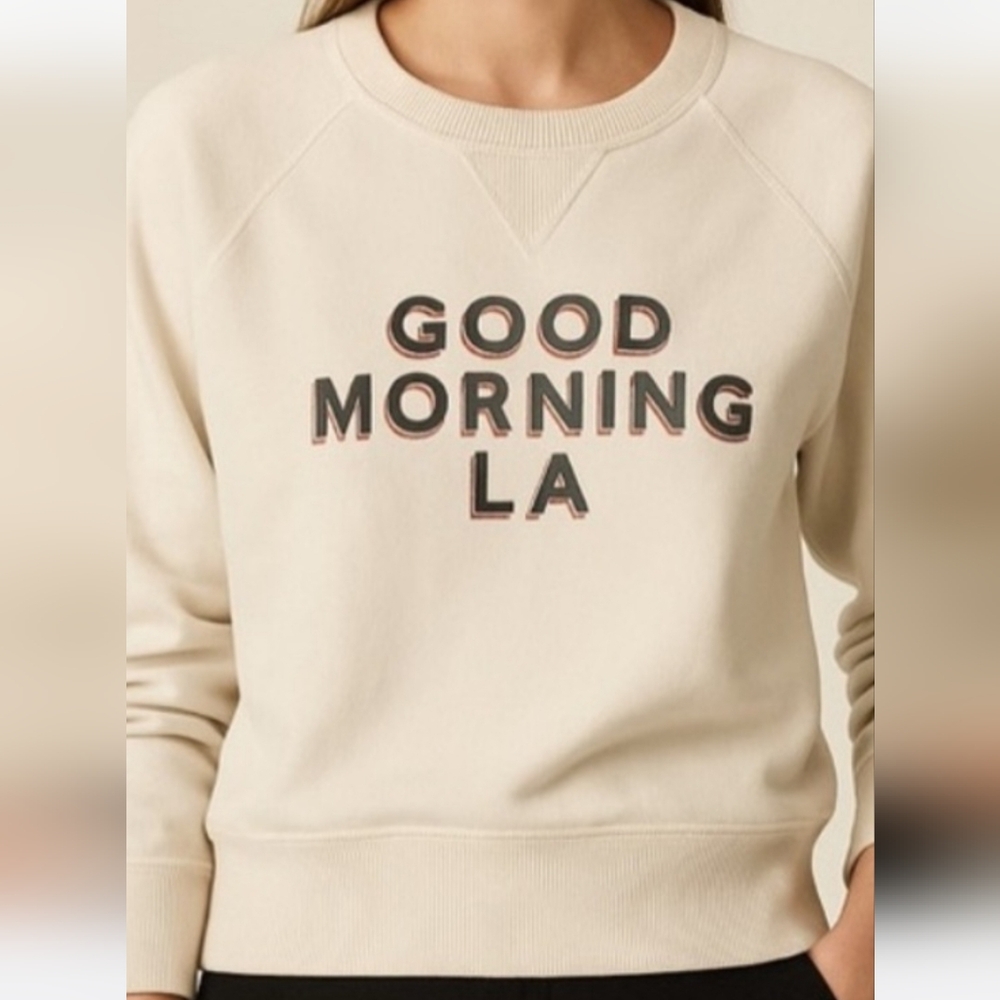 Nili Lotan NWOT Good Morning LA Crew Neck Sweatshirt Size Small